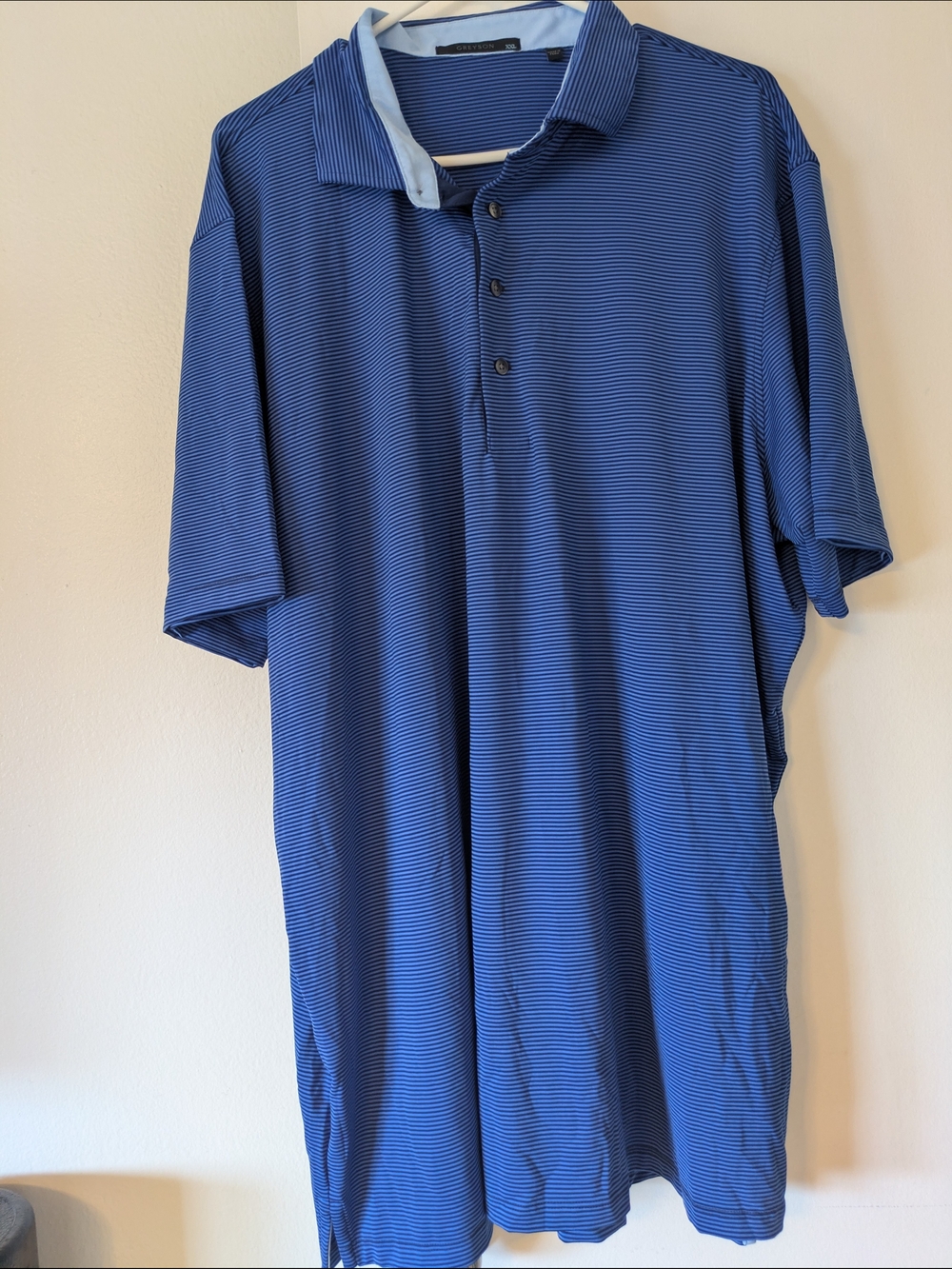 Greyson Blue Micro-Striped Polo- XXL (NWOT)